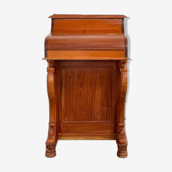 20th century Davenport desk with walnut piano top