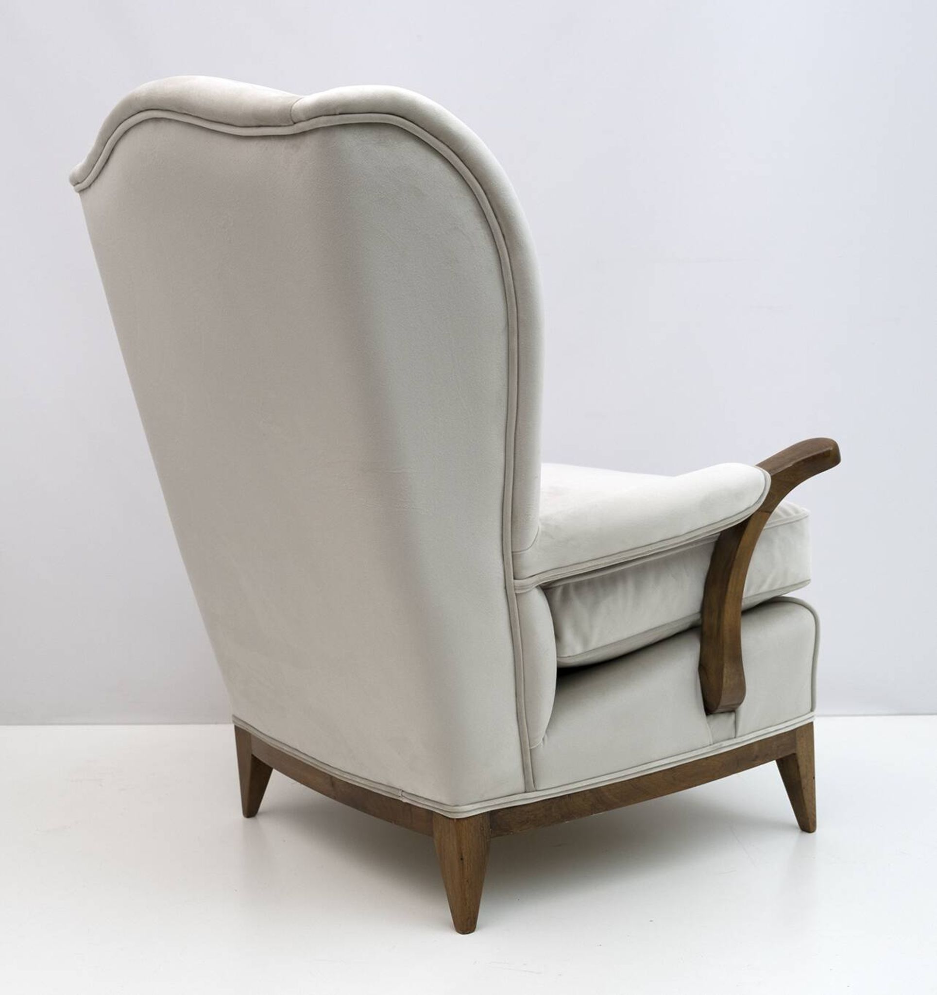 Attributed of Paolo Buffa Mid-Century Modern Italian Velvet Armchairs, 1950