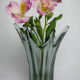 Vintage smoky grey Murano glass vase