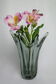 Vintage smoky grey Murano glass vase