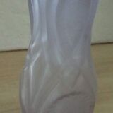 Glass vase mold press frost medallion light parma color