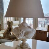 Lamp style fruit basket and lampshade