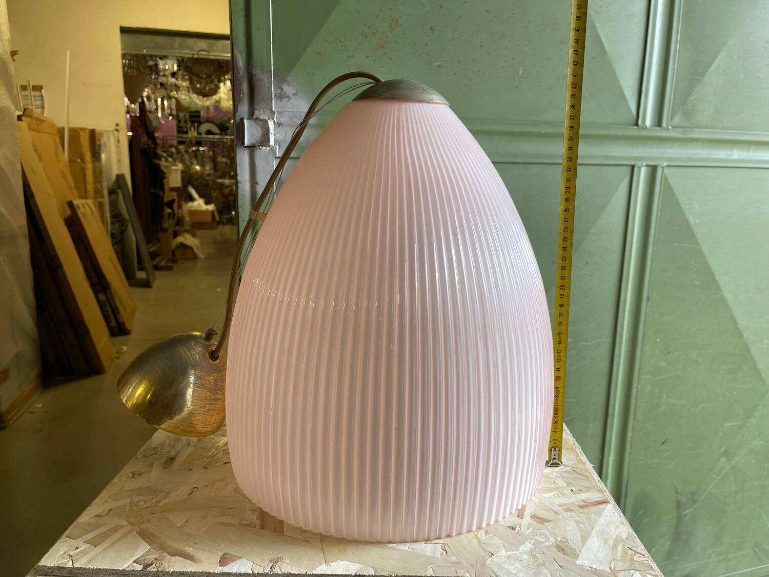 Pink Large Murano Glass Light Pendant 1970’s