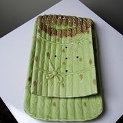 Asparagus service in earthenware, trompe-l'œil decoration, vintage 1970s-1980s.