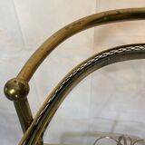 Dessert trolley rolling 1970 golden brass