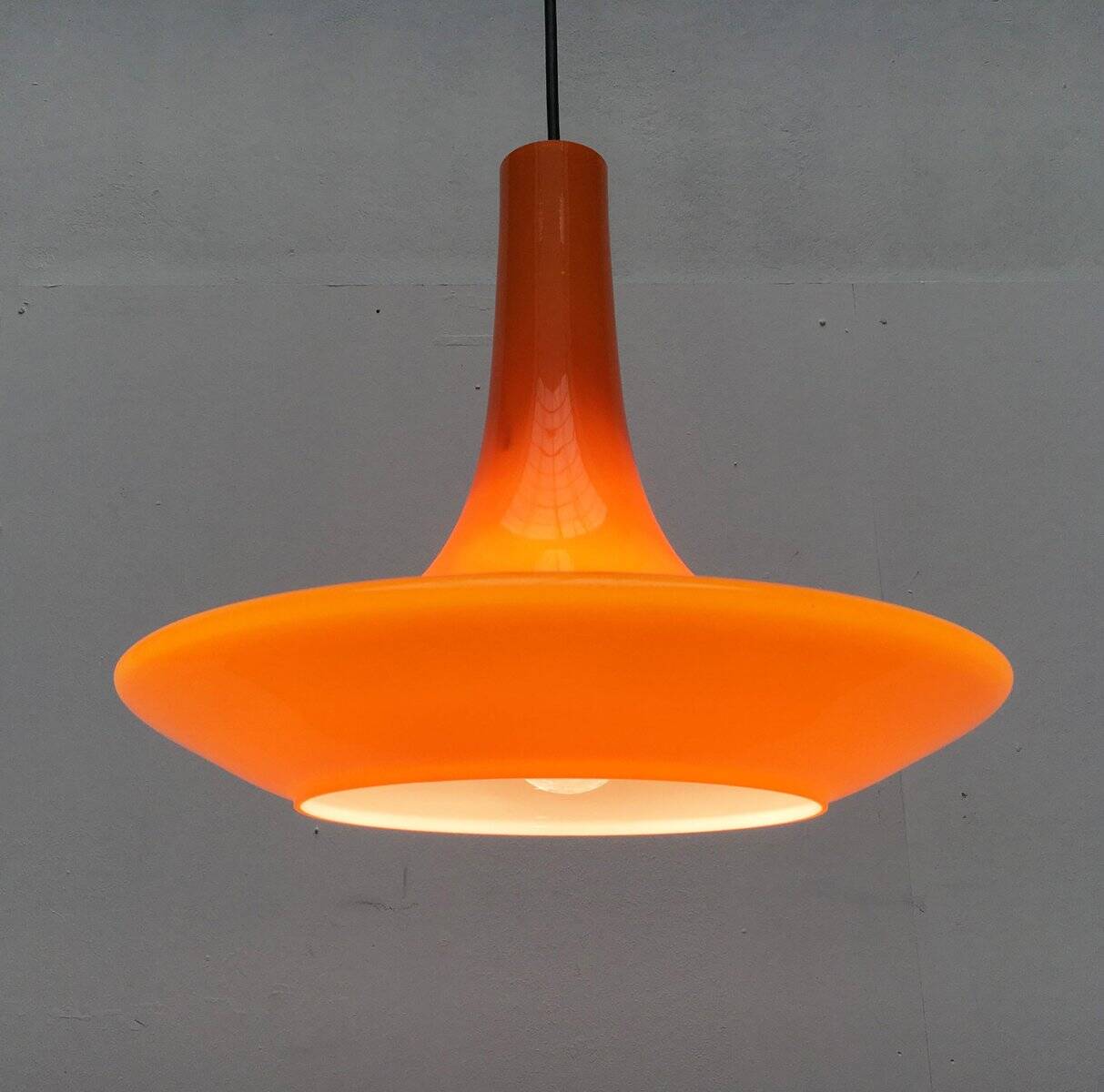 Mid-century glass tulip pendant by Peill & Putzler, 1960s