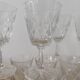 Set of 10 Chiseled Glass Wine Glasses from the 60s