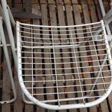 Trio of folding metal chairs