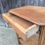 Solid oak side table 1950