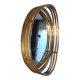 Oval wall mirror in chrome metal