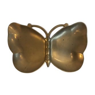 Vide-poche papillon en laiton doré