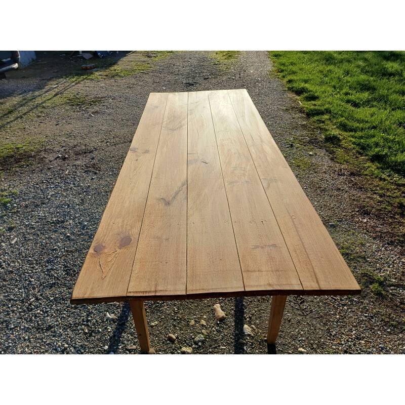 Table de ferme campagnarde en pin
