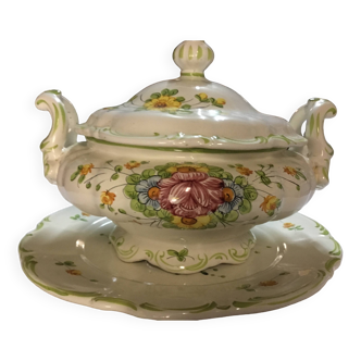 Moustiers earthenware soup tureen
