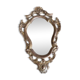 Antique baroque mirror gilded with leaf – carved wood
