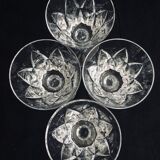 4 crystal red wine glasses from saint-louis camargue model