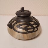 Inkwell old ceramic tin