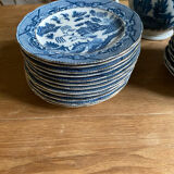 Blue Willow dessert plate service