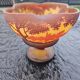 Large bowl on pedestal Daum Nancy – Lakeside landscape 1910