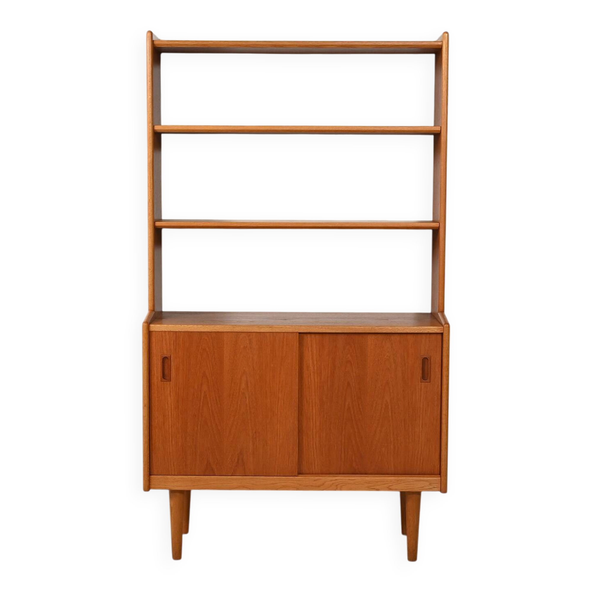 Scandinavian teak bookcase with cabinet, 1960s