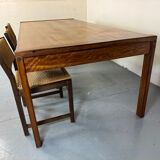 Grande table à manger en teck de style danois du milieu du siècle, années 1960