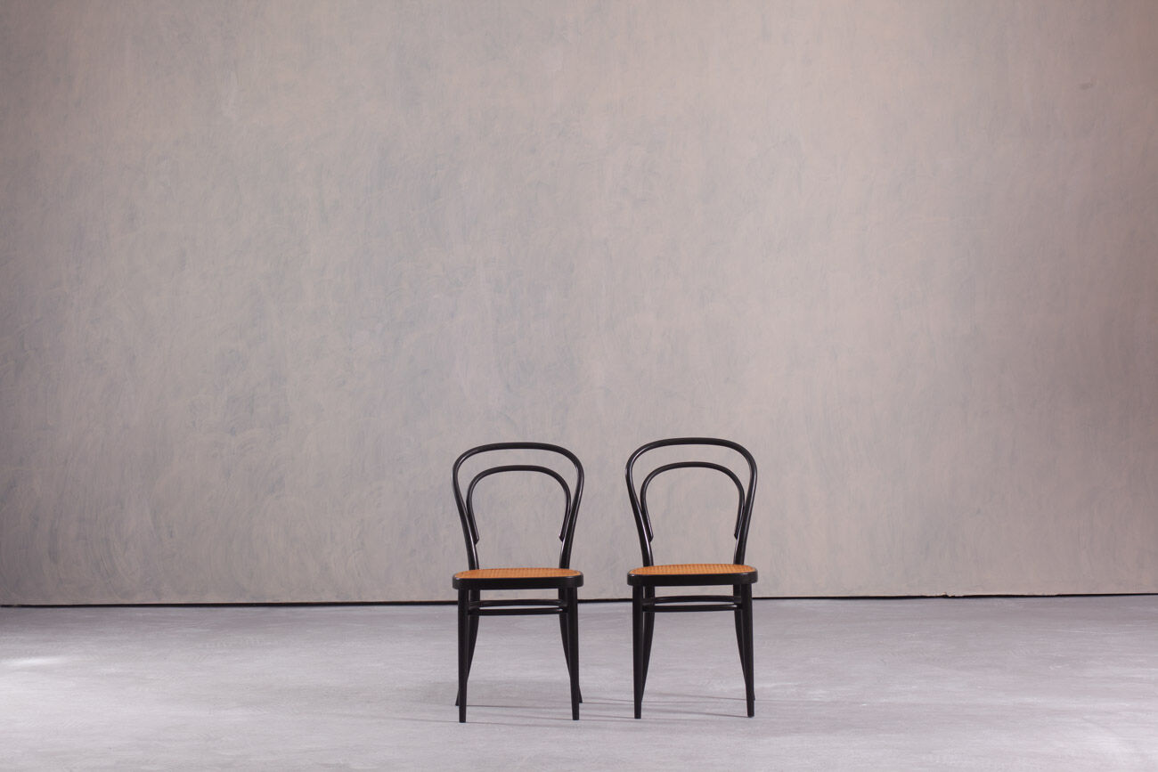 Vintage Thonet No. 214 chairs, Austria, 1970s set of 2
