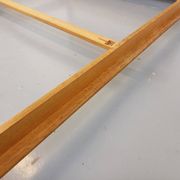 Double vintage French bed by Guillerme et Chambron in solid oak from the 1960s.