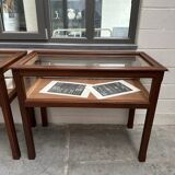 Pair of mahogany display cabinets from the 1960s