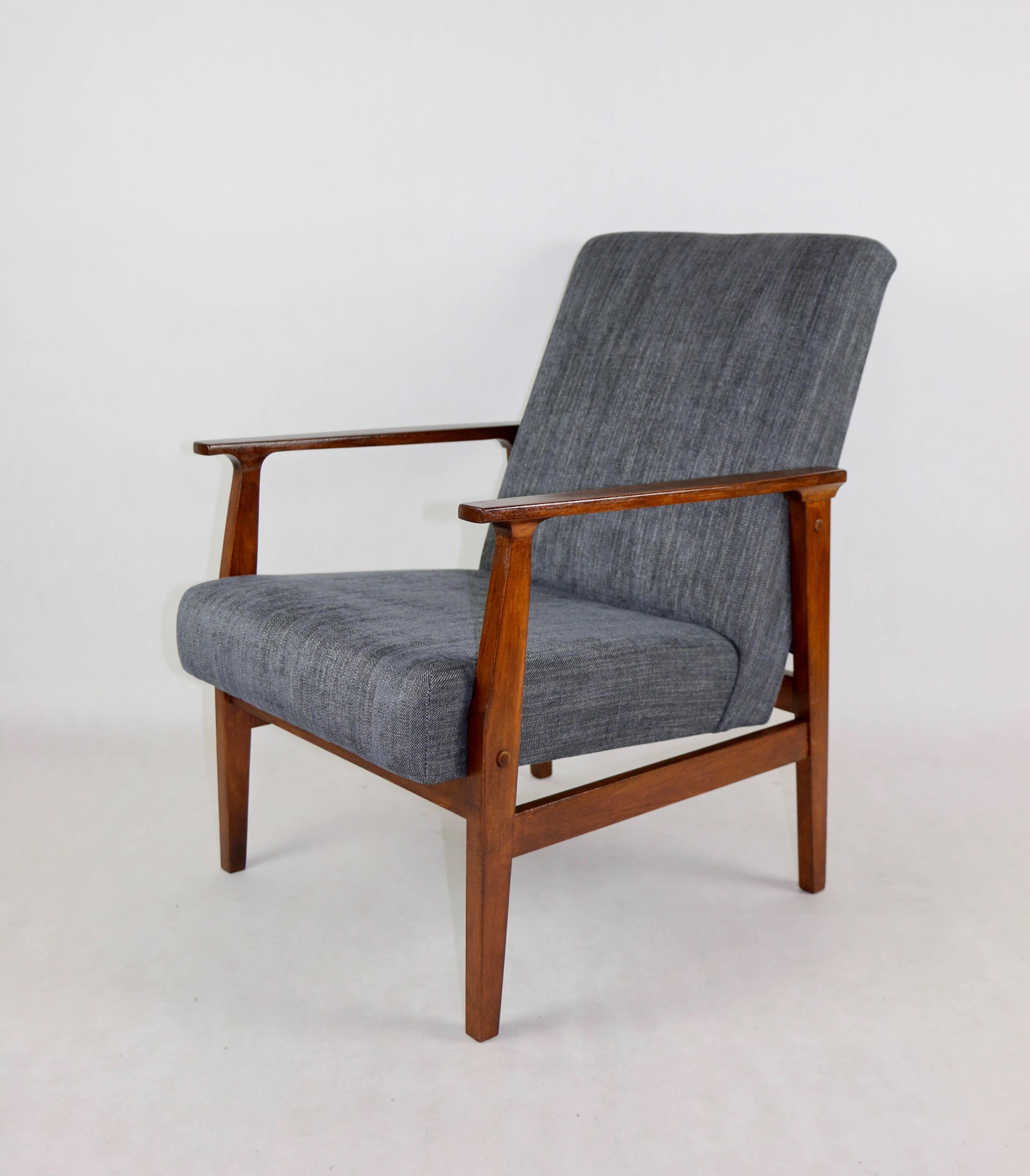 Vintage Black Club Armchair, 1970s