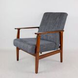 Vintage Black Club Armchair, 1970s