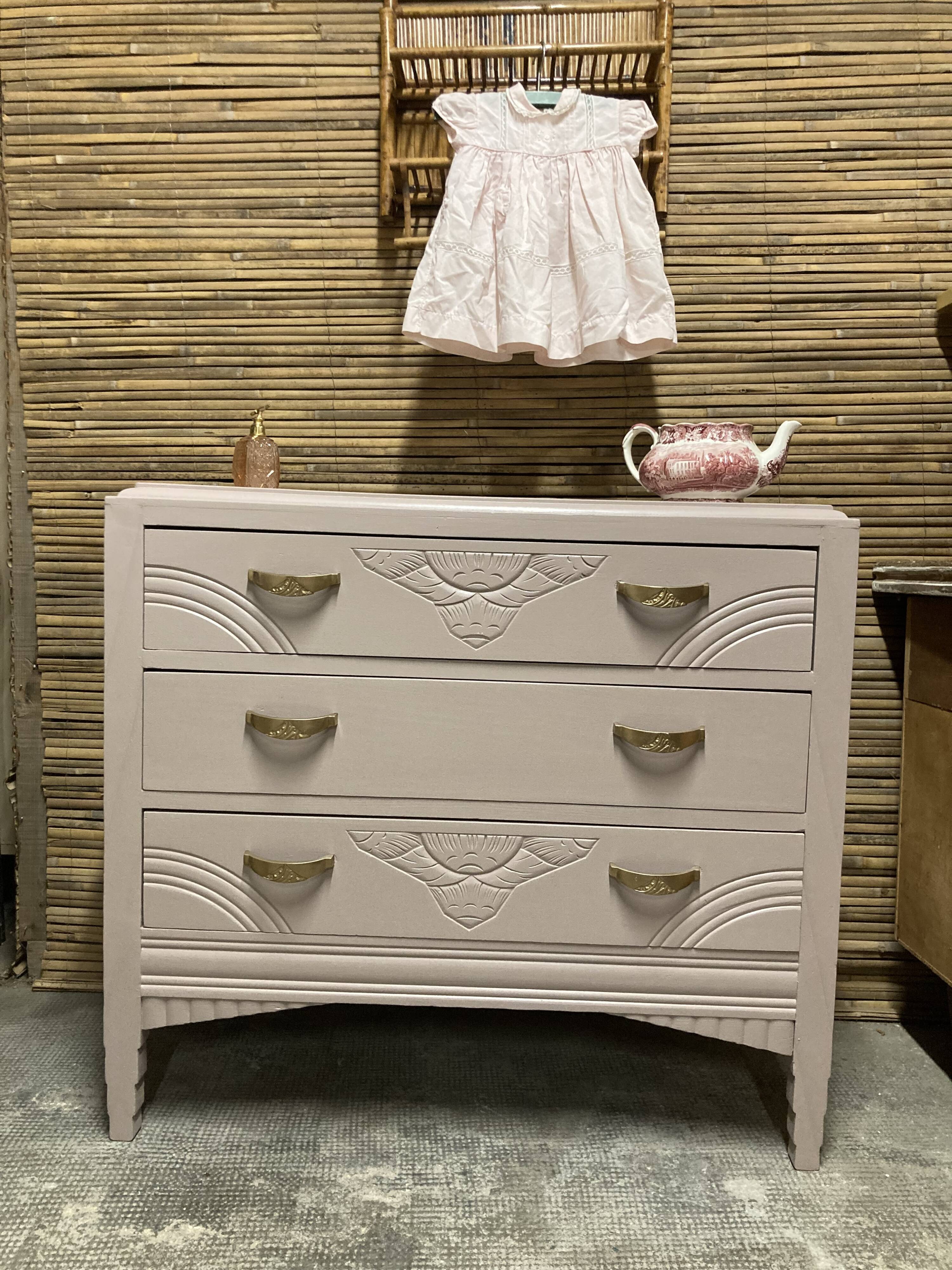 Vintage art deco chest of drawers