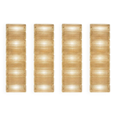 Elegant Italian Diamanté Murano Glass and Brass Flush Mount Set  of 4