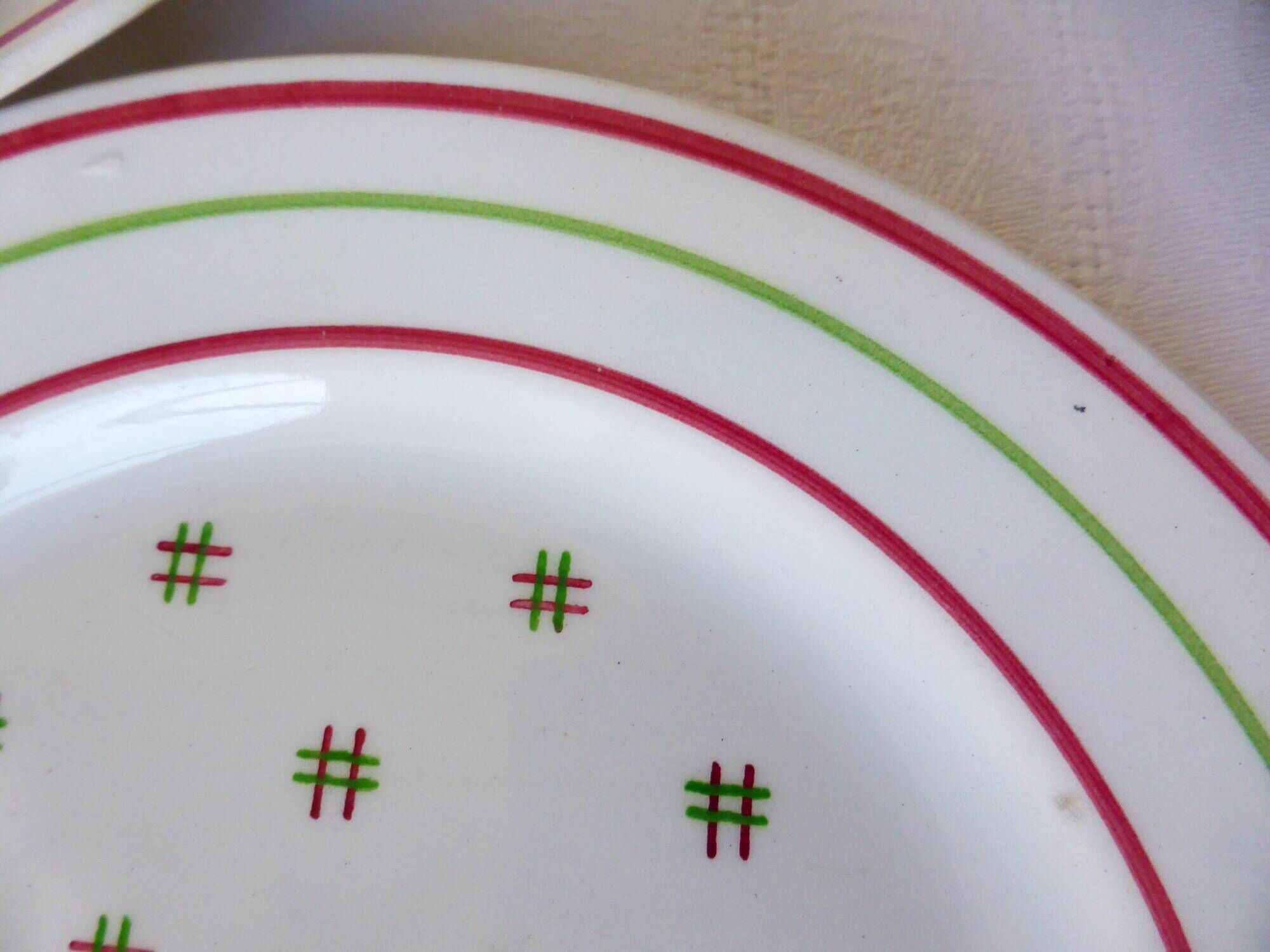 3 vintage dessert plates from the Luneville factory 2107113