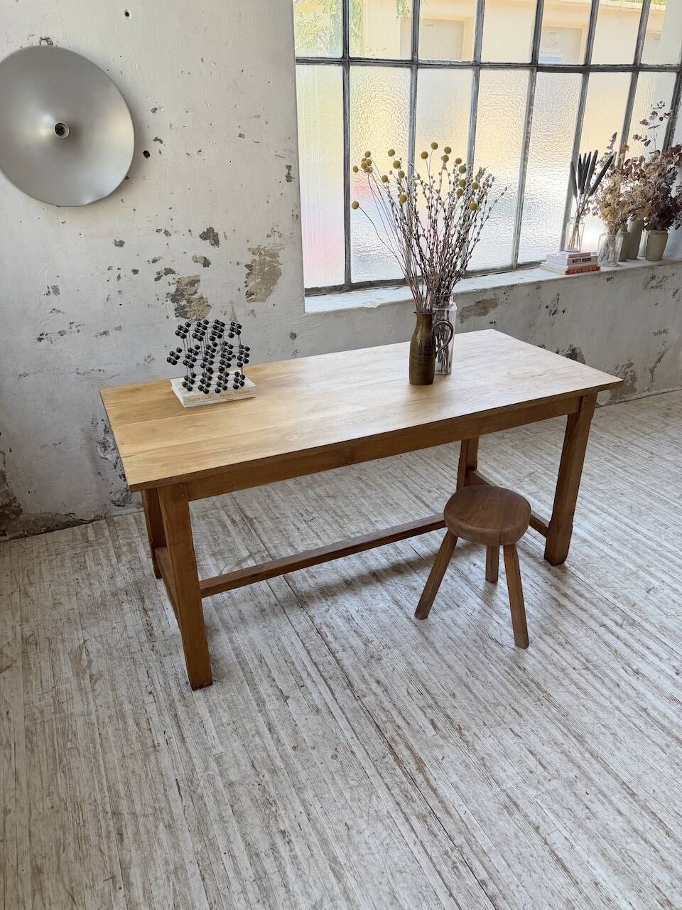 Table de ferme chêne doré 160cm