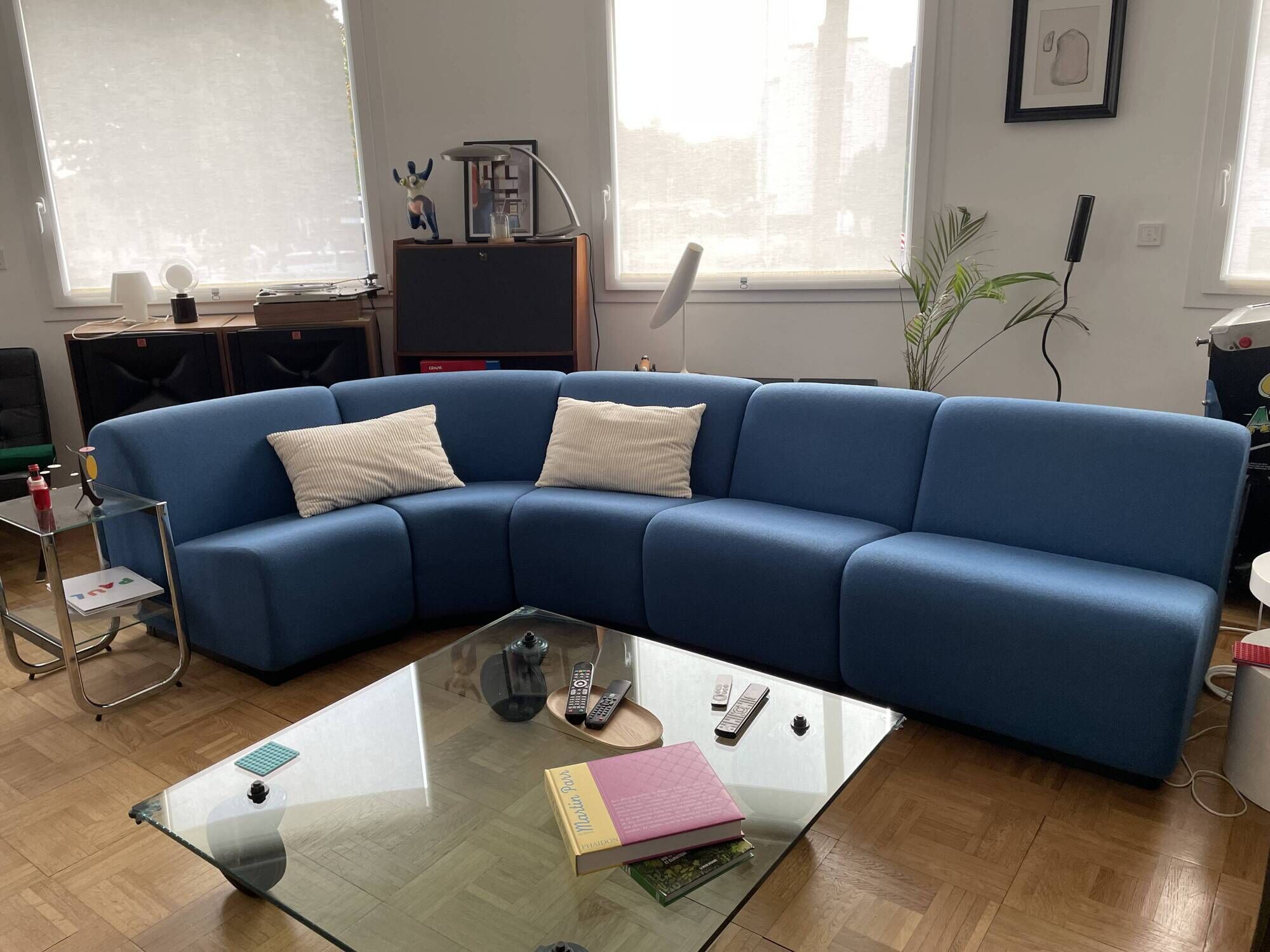 Modular vintage "tappo" bench from the 70s.