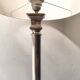 Large silver metal empire style column lamp