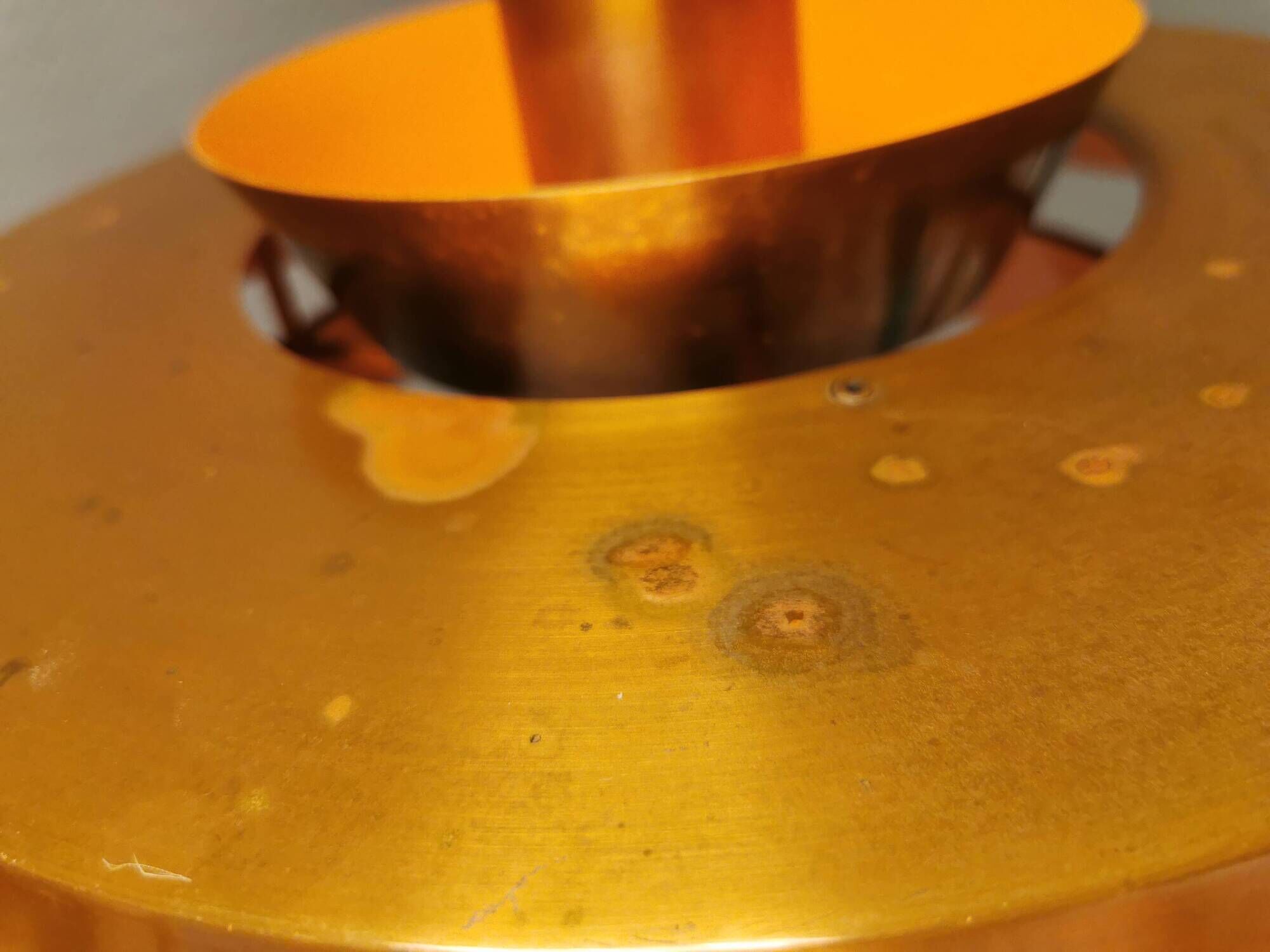 Hanging lamp model ‘Nova’ designed by Jo Hammerborg for Danish Fog&Mørup 1963 in copper