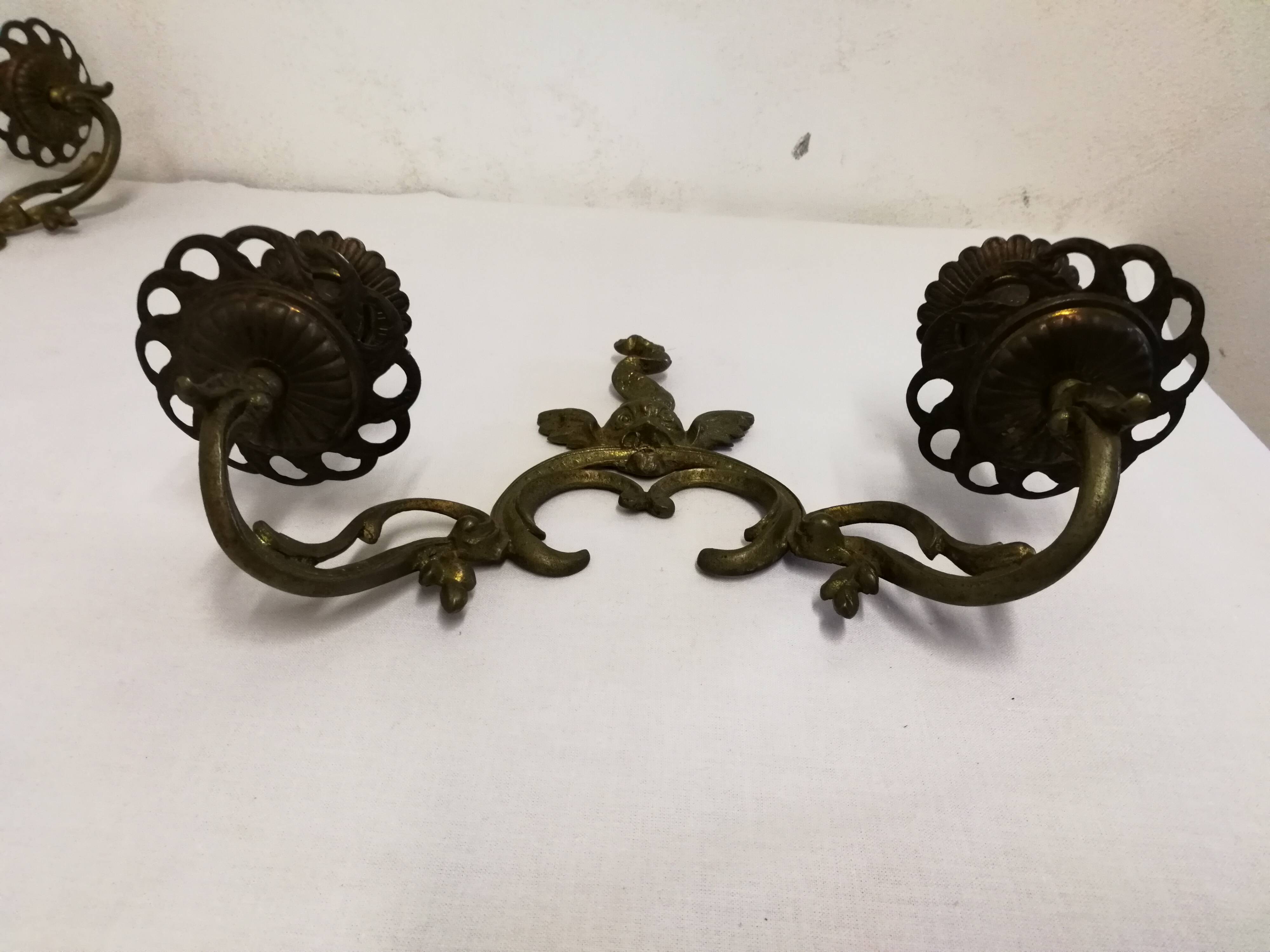 Appliques Bougeoirs En Bronze