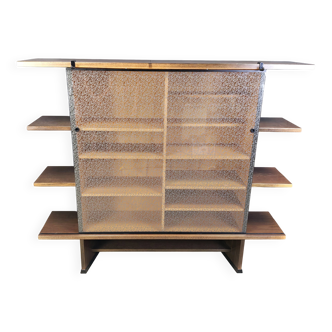 Meuble de rangement, bibliothèque d'angle par Francesco Binfare pour Cassina, 1980