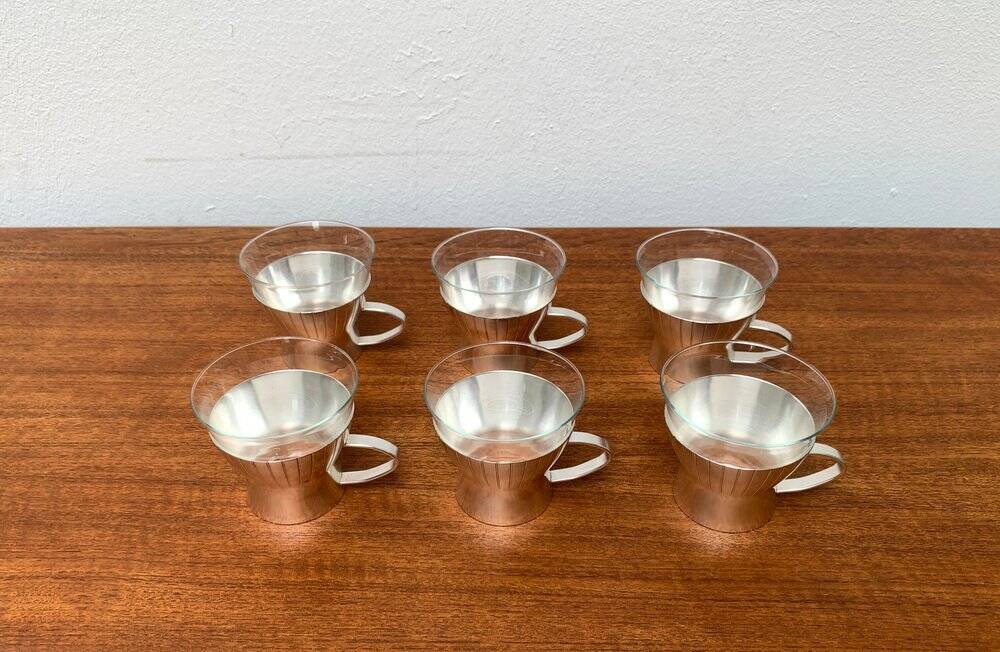 Mid-century German tea glasses by WMF, 1960s, set of 6.