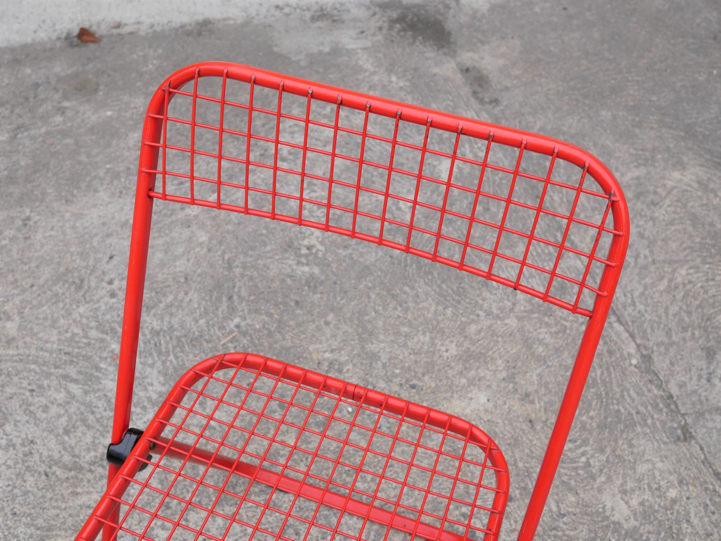 Metal folding chair by Talin editions, years 70