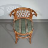 Rattan / bamboo balcony side table / chairs set 1970s