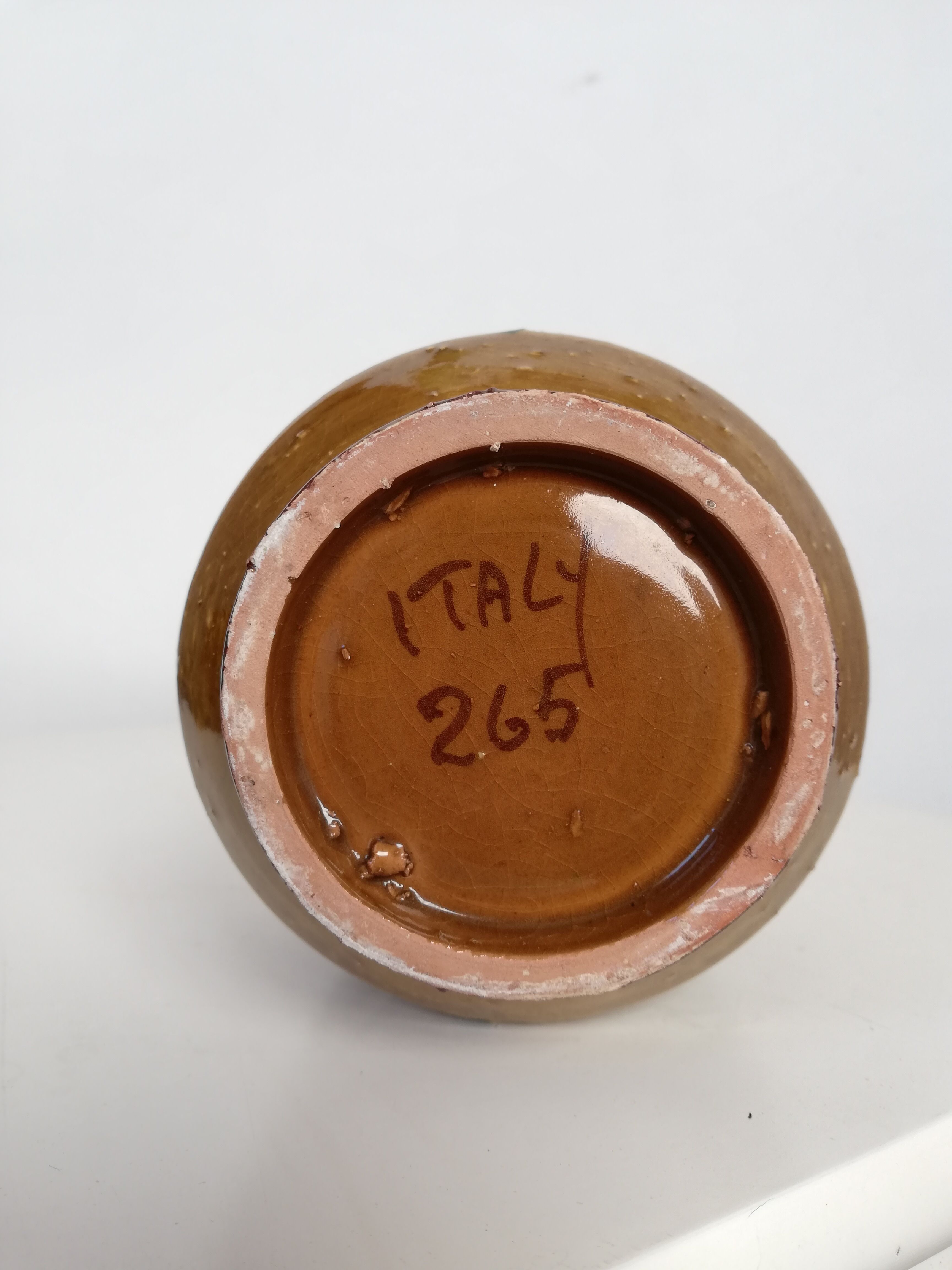 Ceramic vase, mustard