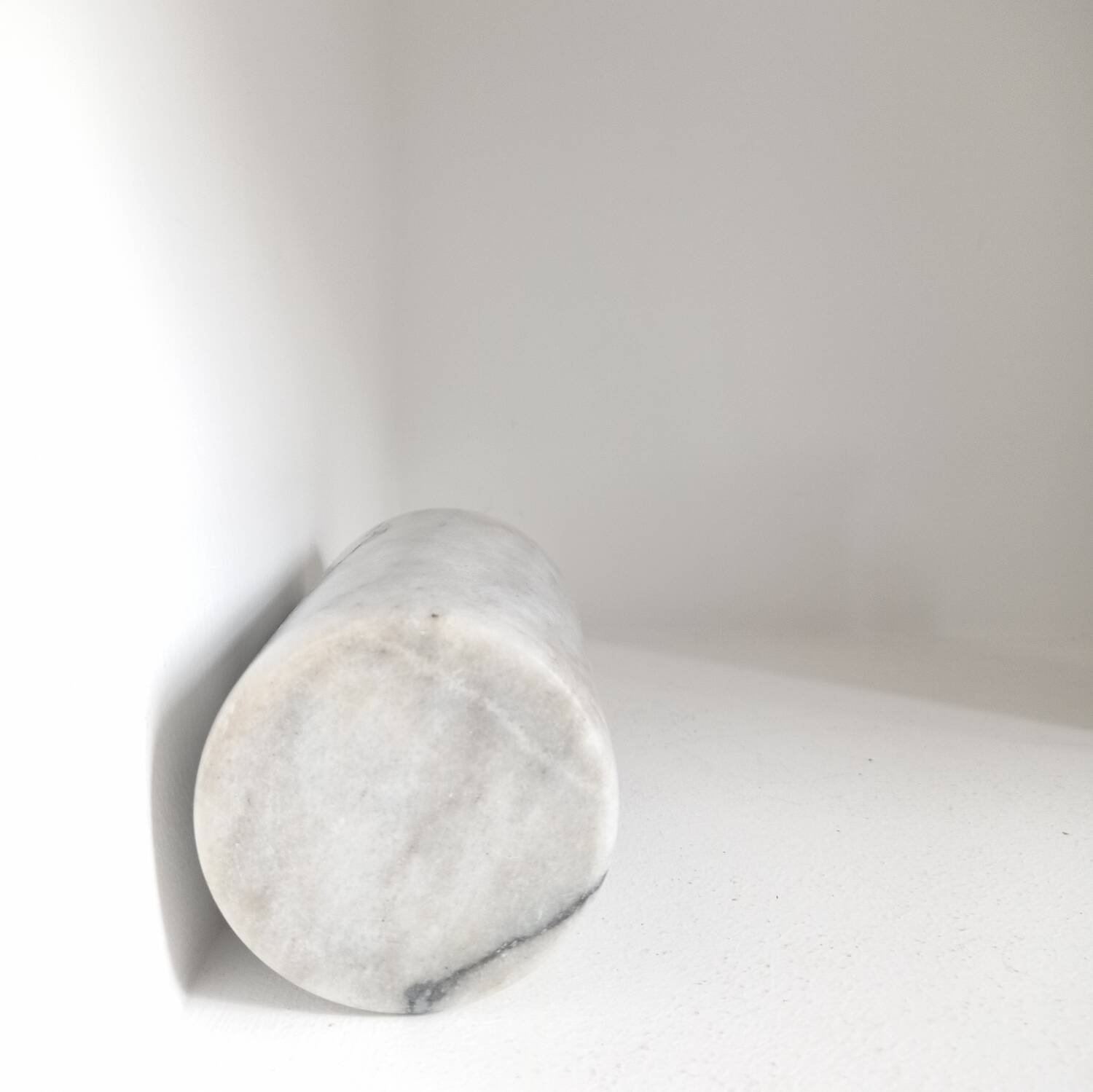Cylindrical marble vase