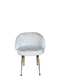 Chaise cocktail vintage moumoute blanche