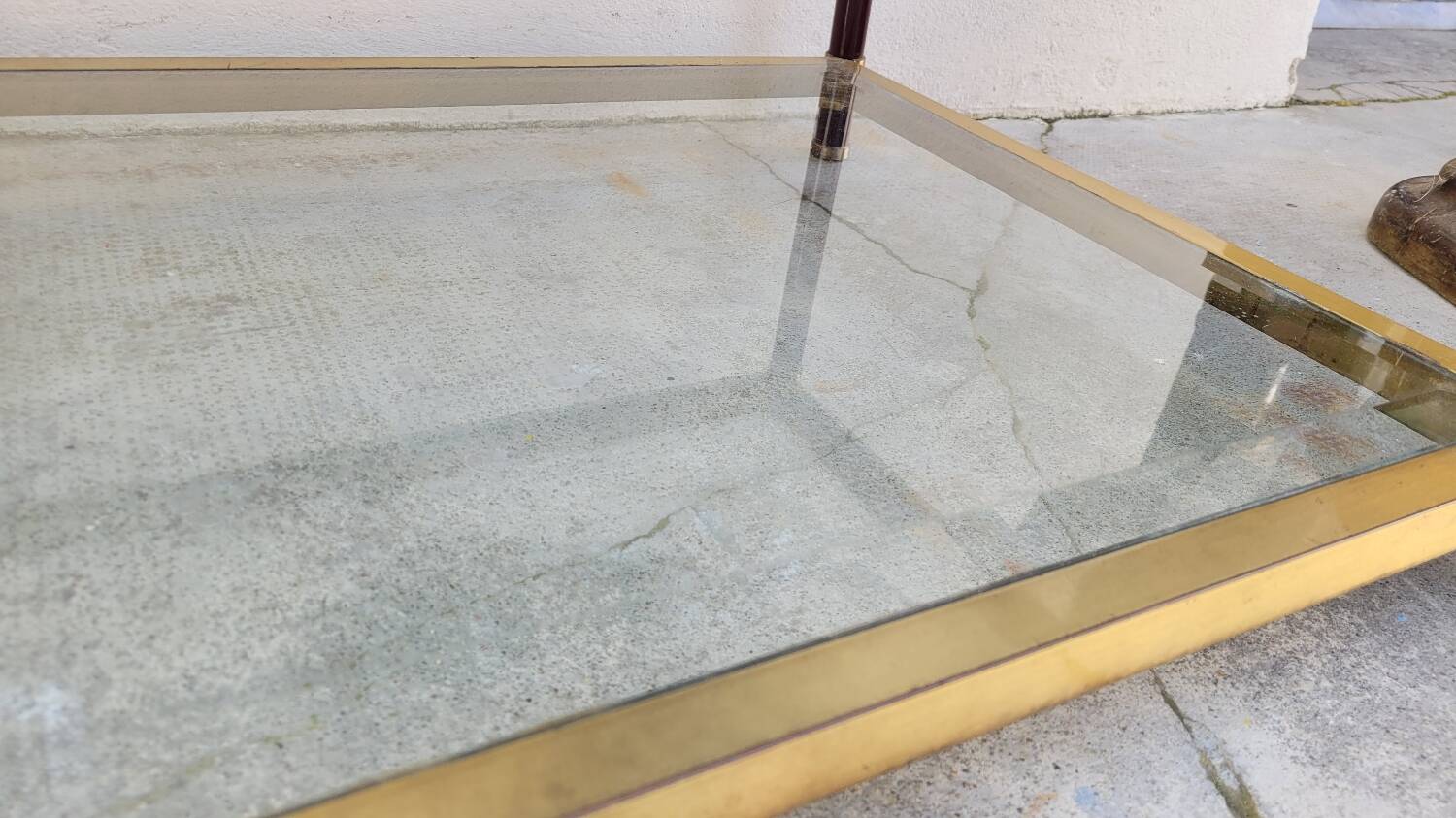 Jansen style brass designer coffee table - 1970s