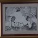 Tableau dessin " le taureau" Jules Mougin , le poète facteur
Abstrait art brut