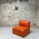 Vintage orange armchair, ed. Steiner