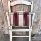 Chaise pliante enfant bebe bois et assise tissu vintage