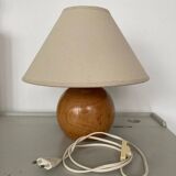 Solid wood ball lamp base