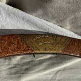 Small oval Art Deco mirror in brown and gold 33x54.